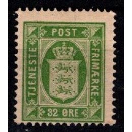 1875 - Danmark - AFA T J 7 - Frimærke - Postfrisk.